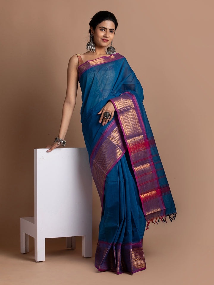 kuberan blue kanchi cotton sarees