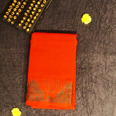 Kuberan Deep Orange Dance Practice Saree