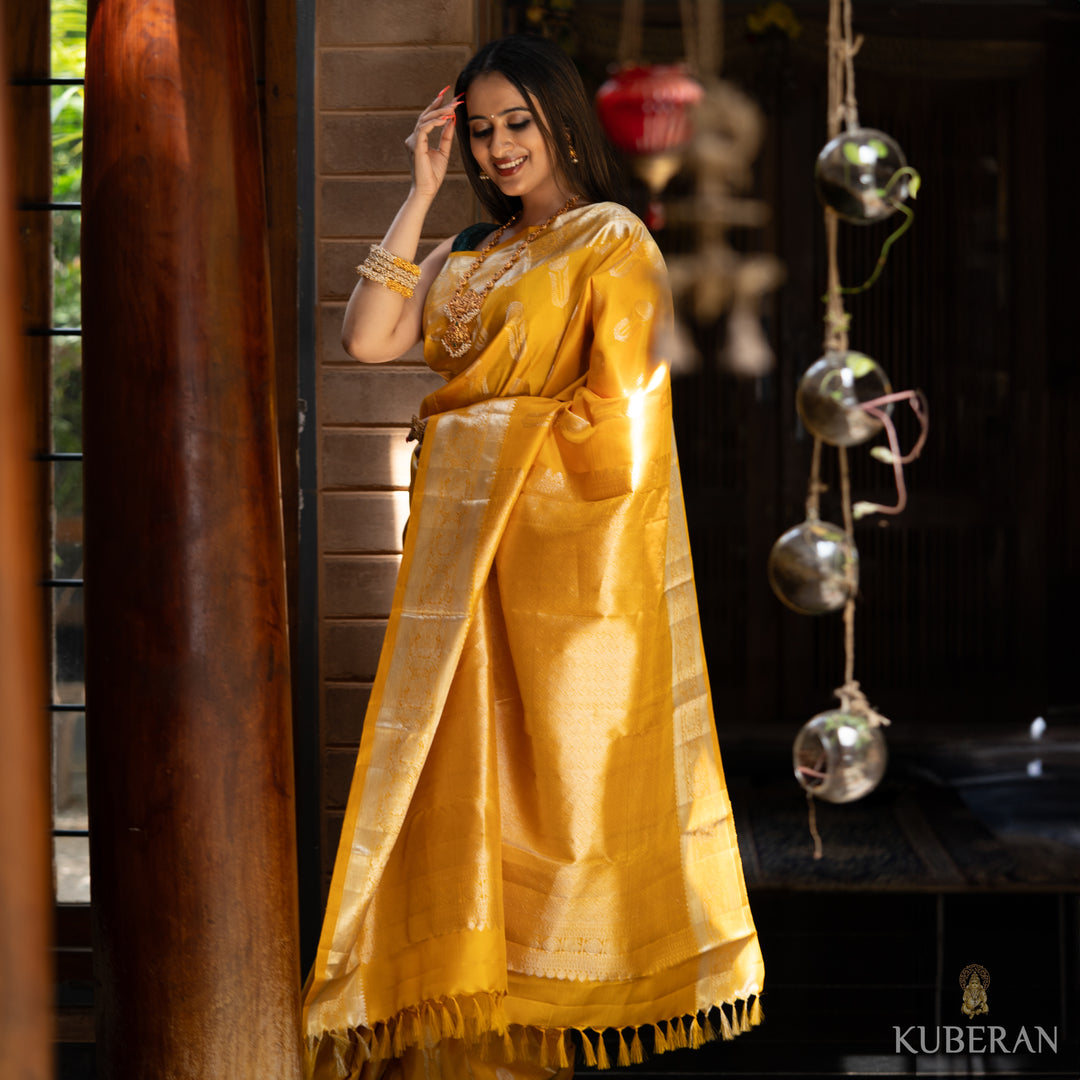 Yellow Kanchivaram Saree