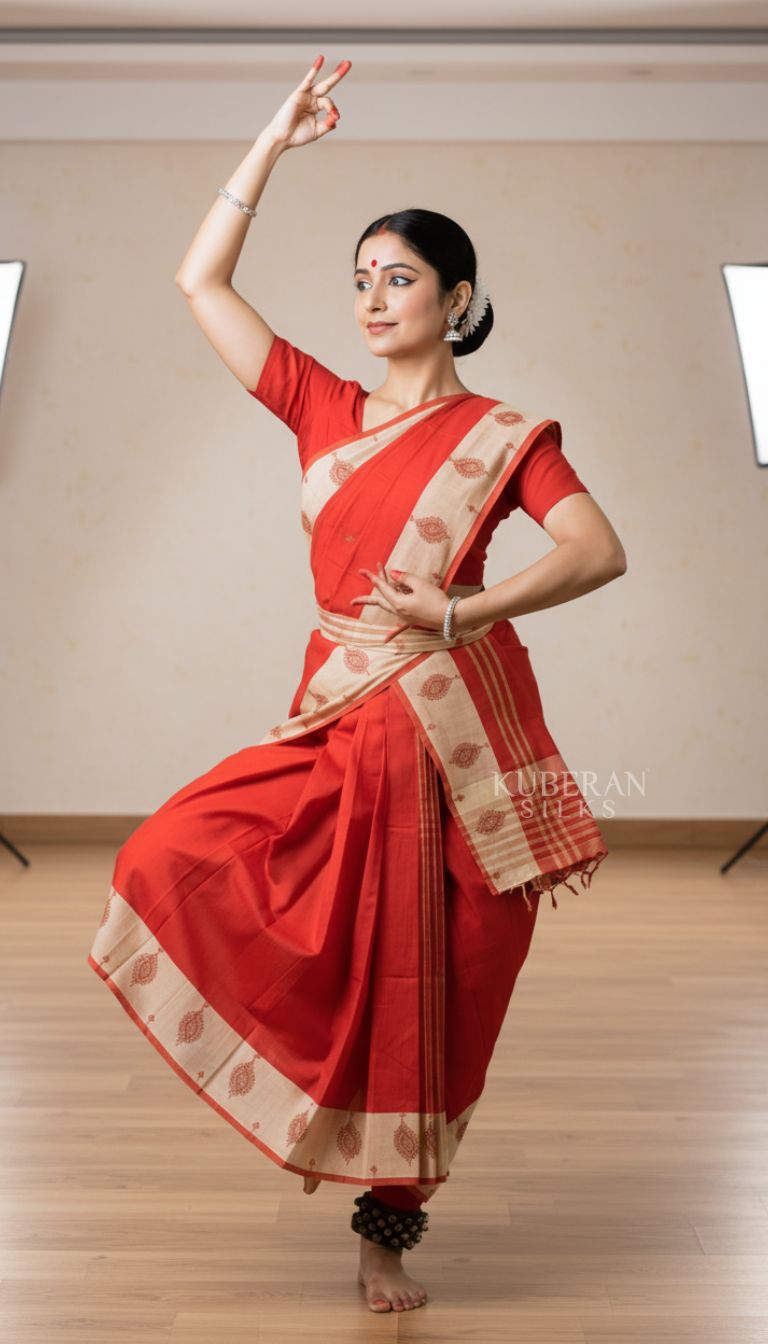 KUBERAN RED DANCE PRACTICE SAREE