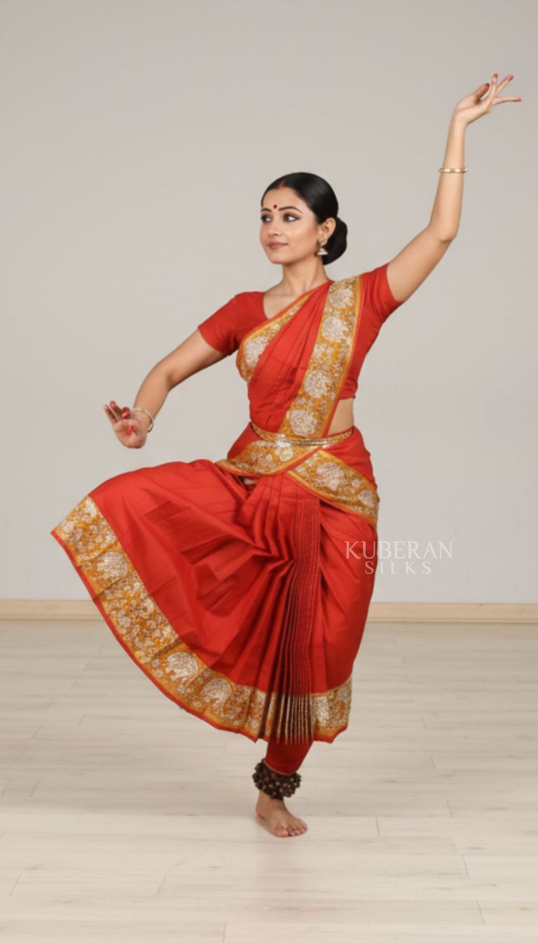 KUBERAN RED DANCE PRACTICE SAREE