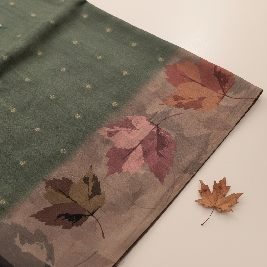 KUBERAN TEAL GREEN SEMI TUSSAR SILK SAREE