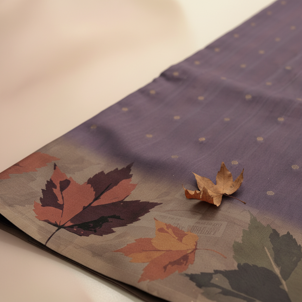 KUBERAN PURPLE SEMI TUSSAR SILK SAREE