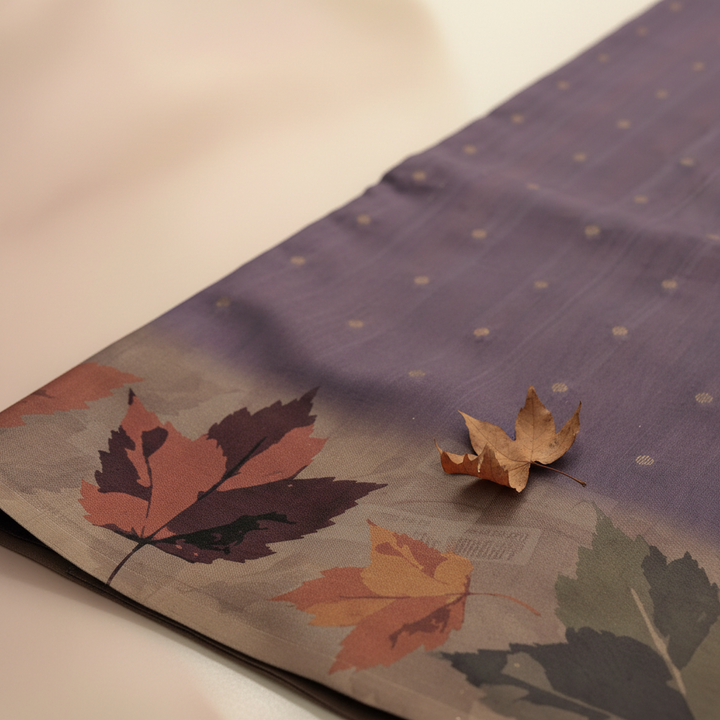 KUBERAN PURPLE SEMI TUSSAR SILK SAREE