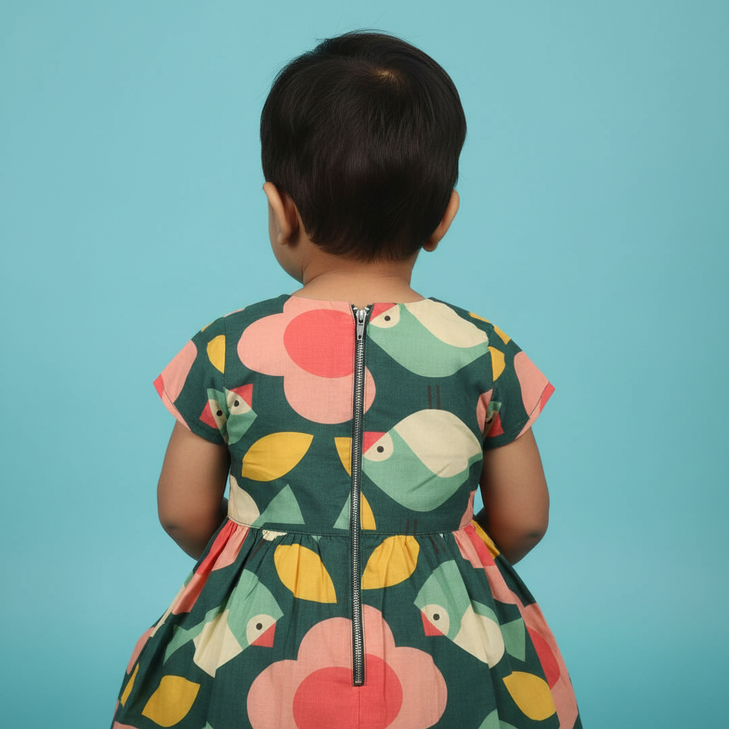 KUBERAN FLORAL PRINT COTTON FROCK