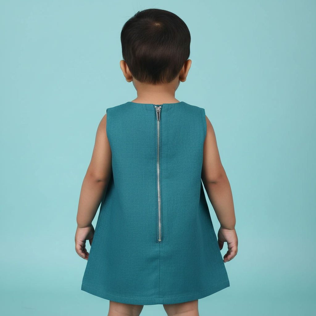 KUBERAN TEAL BLUE COTTON FROCK