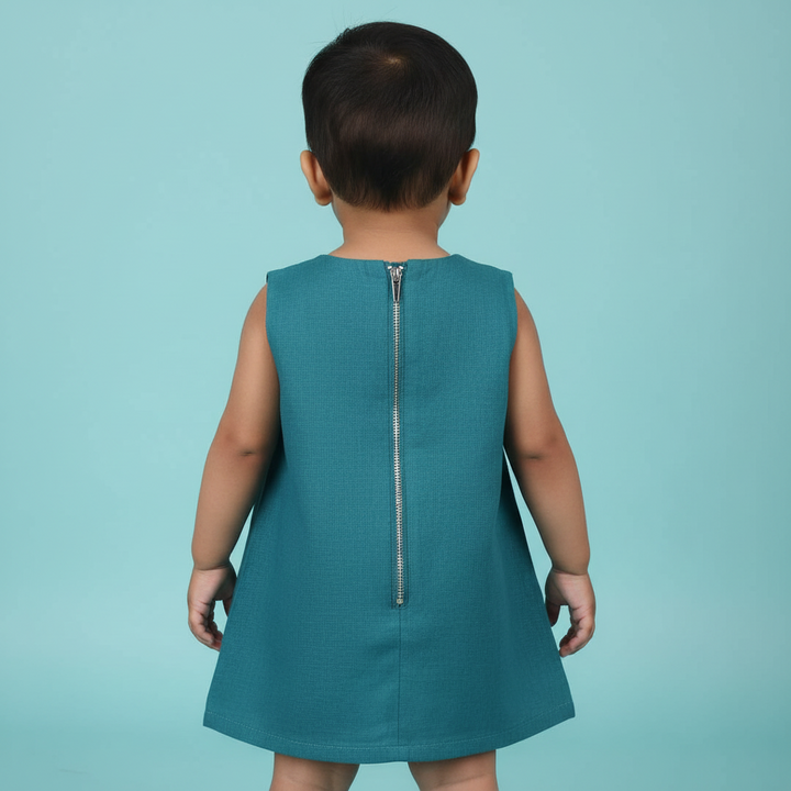 KUBERAN TEAL BLUE COTTON FROCK