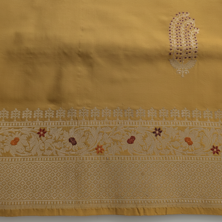 KUBERAN YELLOW PURE BANARASI SILK SAREE