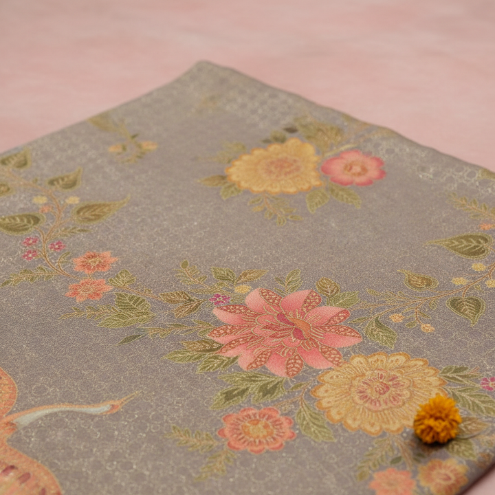 KUBERAN SILVER GOLD BANARASI SILK SAREE