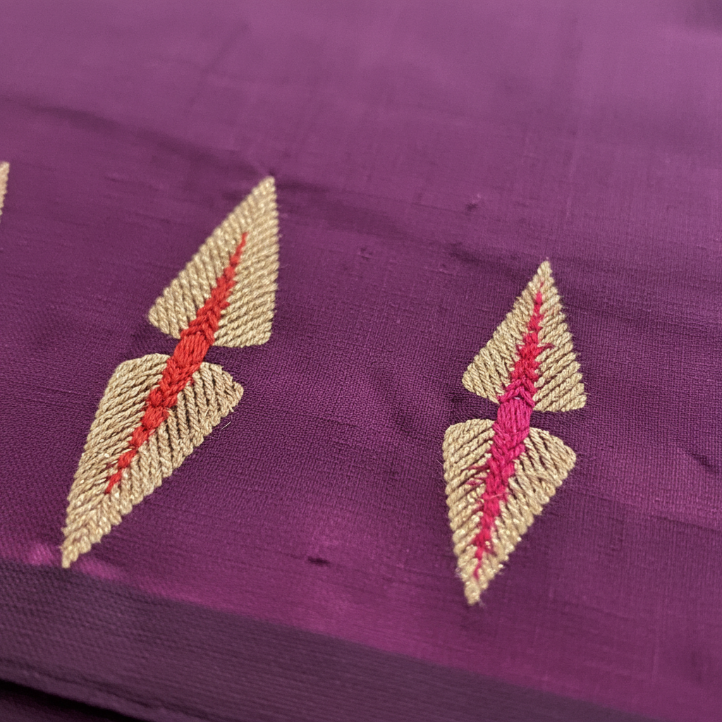 KUBERAN PURPLE PURE BANARASI SILK SAREE