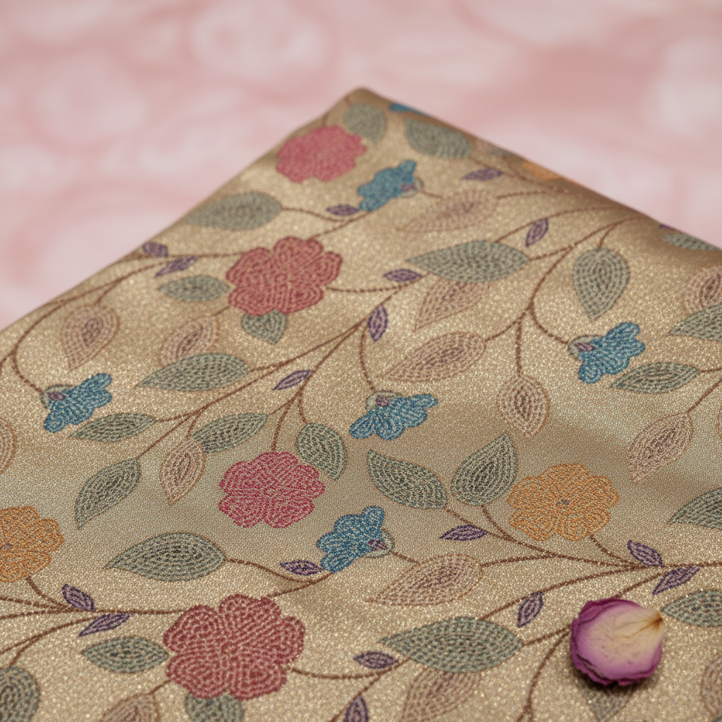 KUBERAN GOLDEN IVORY BANARASI SILK SAREE