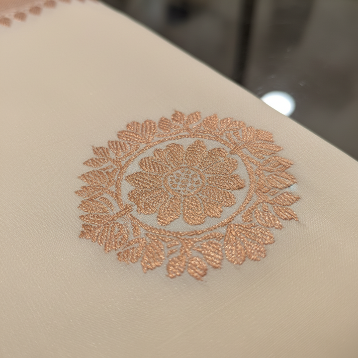 KUBERAN CREAM PURE BANARASI SILK SAREE