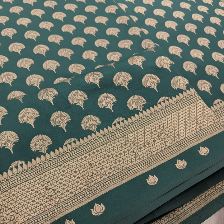 KUBERAN GREEN PURE BANARASI SILK SAREE