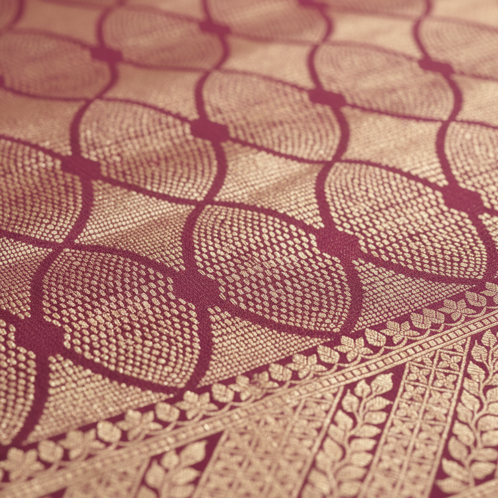 KUBERAN PURPLE PURE BANARASI SILK SAREE