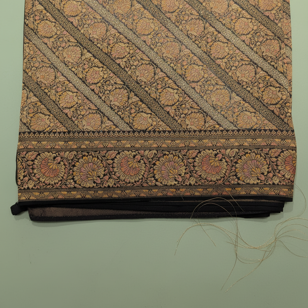 KUBERAN BLACK GOLD BANARASI SILK SAREE