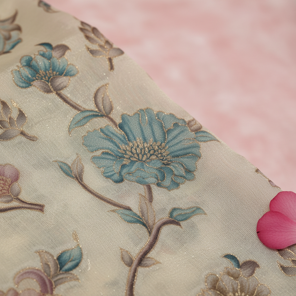 KUBERAN WHITE BANARASI SILK SAREE