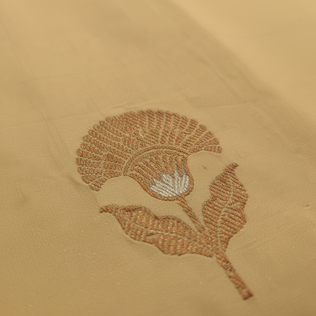 KUBERAN BEIGE PURE BANARASI SILK SAREE