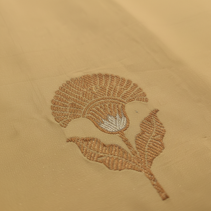 KUBERAN BEIGE PURE BANARASI SILK SAREE