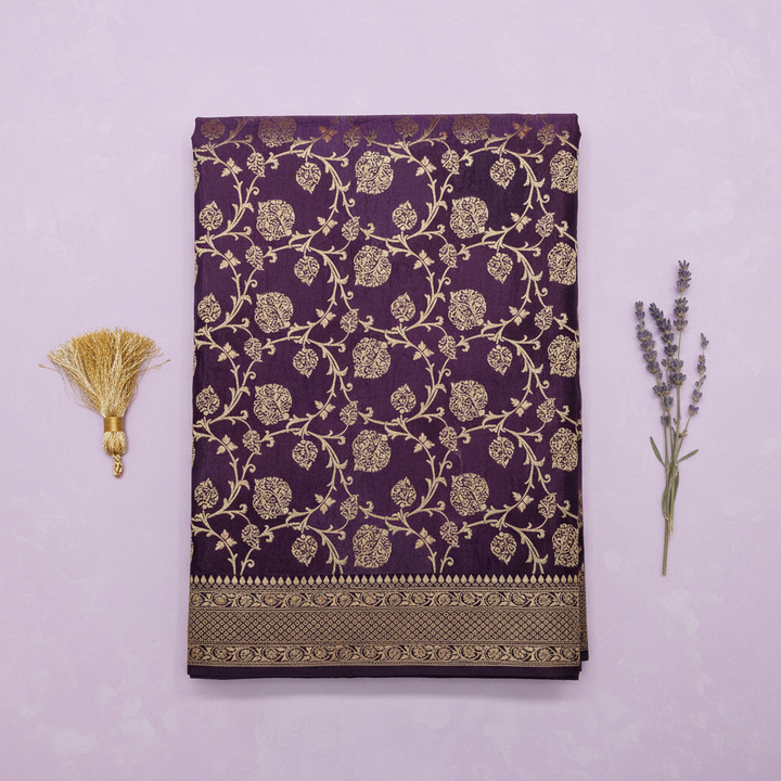 KUBERAN PURPLE BANARASI SILK SAREE