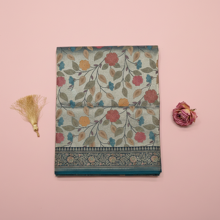 KUBERAN BLUE GOLD BANARASI SILK SAREE