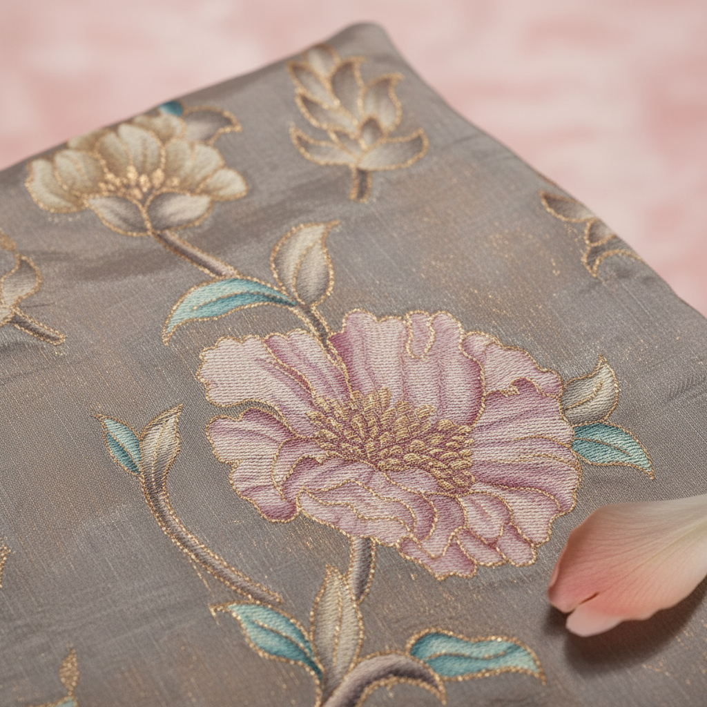 KUBERAN PALE BROWN BANARASI SILK SAREE