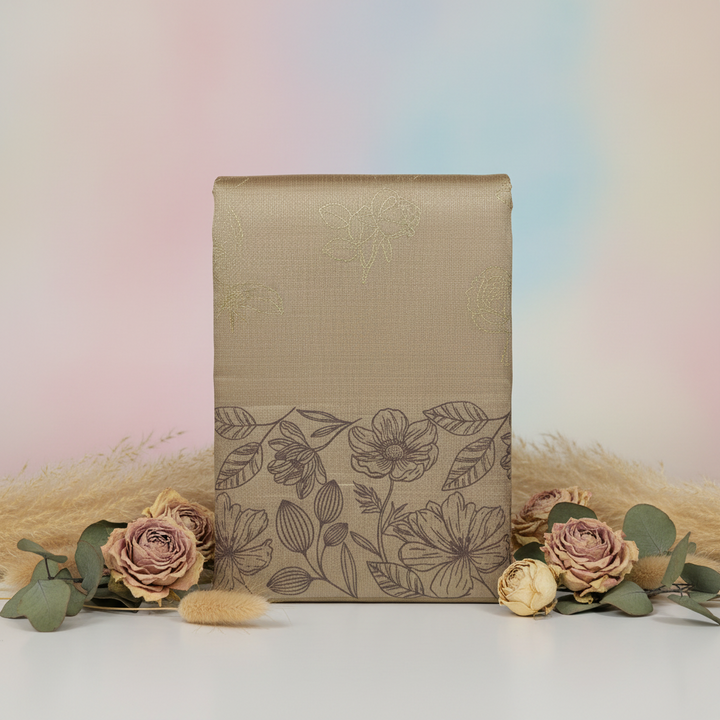 KUBERAN DULL BROWN TUSSAR SILK SAREE