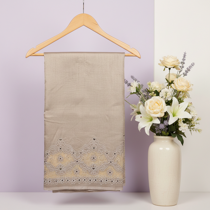 KUBERAN GREY SEMI TUSSAR SILK SAREE
