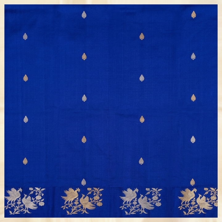 Kuberan Blue Pure Banarasi Silk Saree