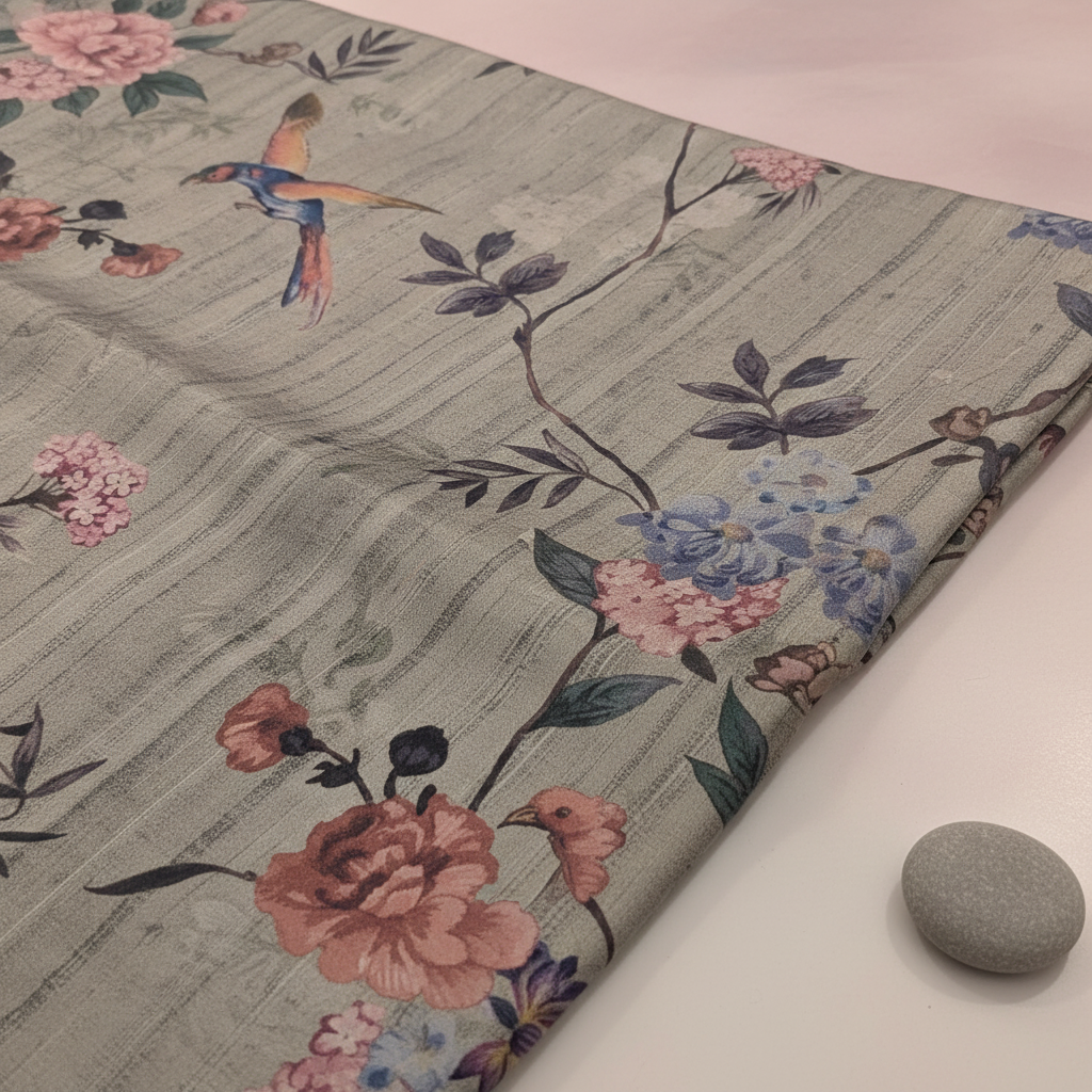 KUBERAN ELEPHANT GREY SEMI TUSSAR SILK SAREE