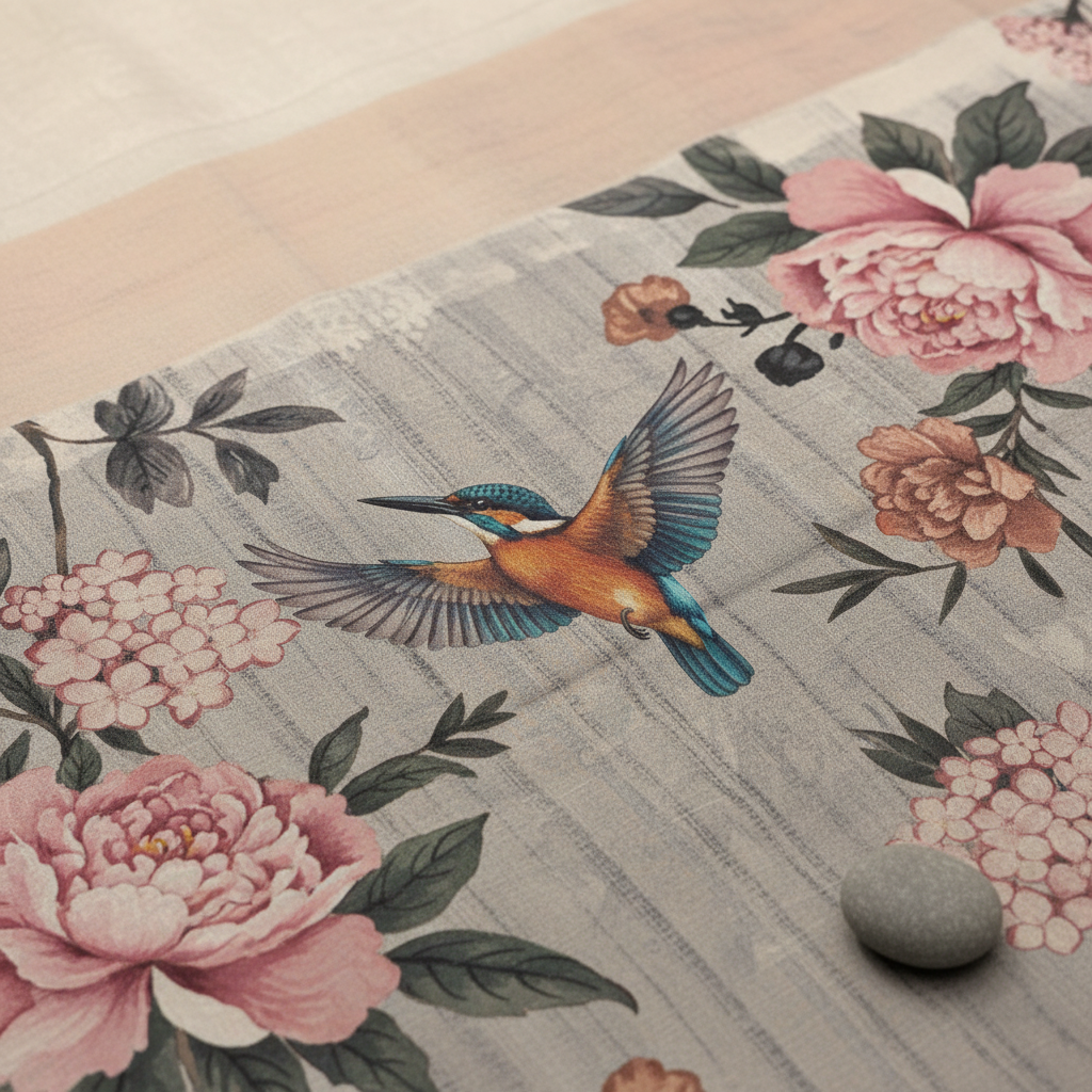 KUBERAN SILVER GREY SEMI TUSSAR SILK SAREE