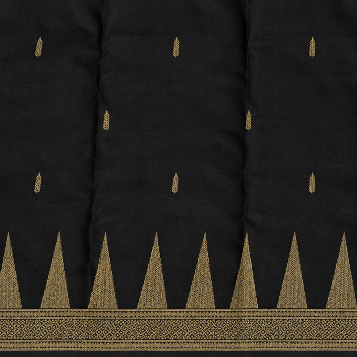 KUBERAN BLACK PURE SILK SAREE