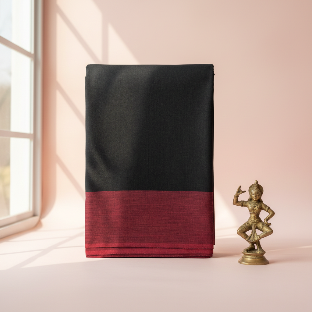 KUBERAN BLACK COTTON DANCE PRACTICE SAREE