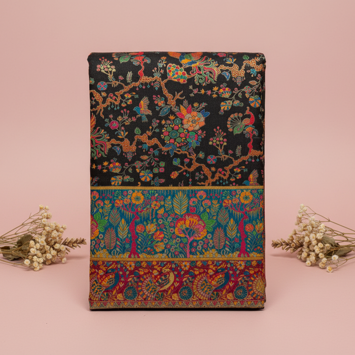 KUBERAN BLACK PASHMINA FANCY SAREE