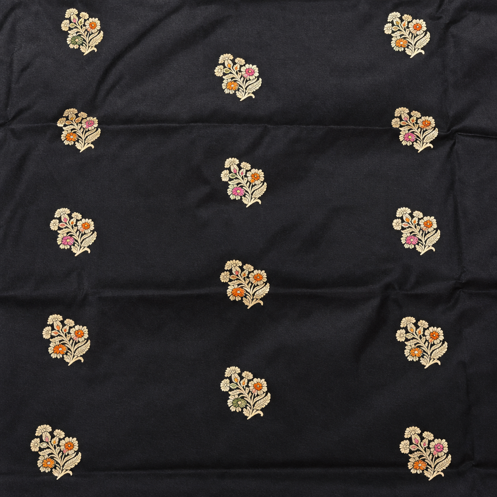 Black saree floral-body preview