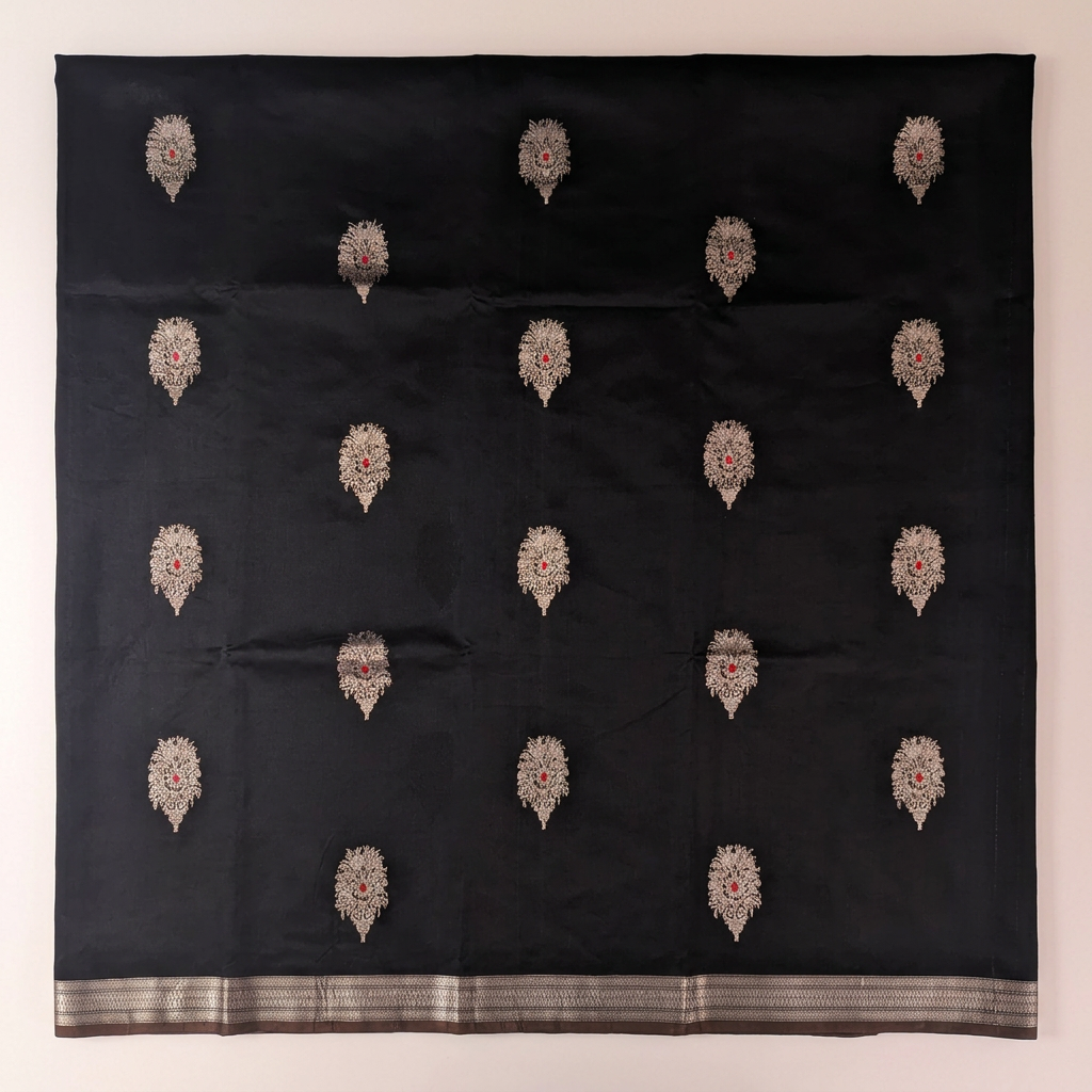 Kuberan Black Pure Banarasi Silk Saree