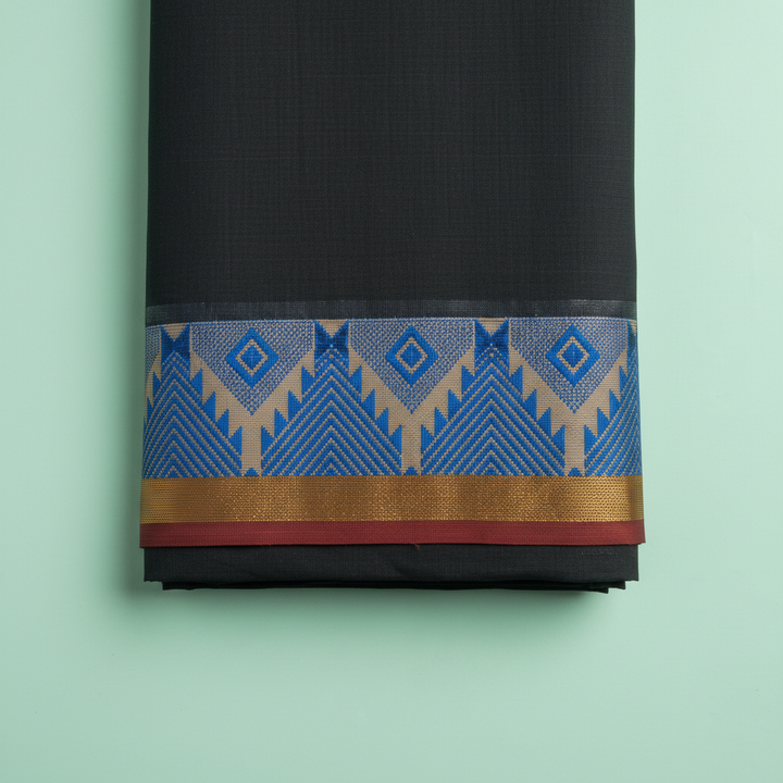 KUBERAN BOTTLE GREEN COTTON SAREE