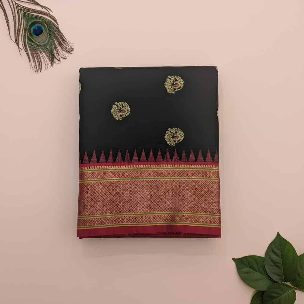 KUBERAN BLACK PAITHANI SILK SAREE