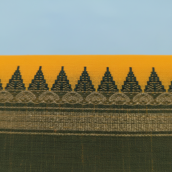 KUBERAN YELLOW COTTON SAREE