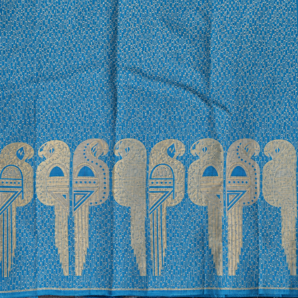 KUBERAN BLUE PURE SILK SAREE