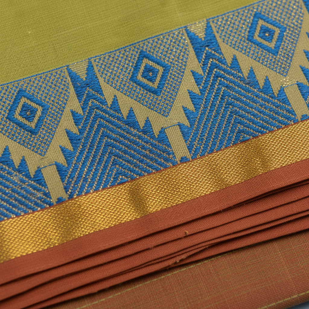 KUBERAN PASTEL GREEN COTTON SAREE