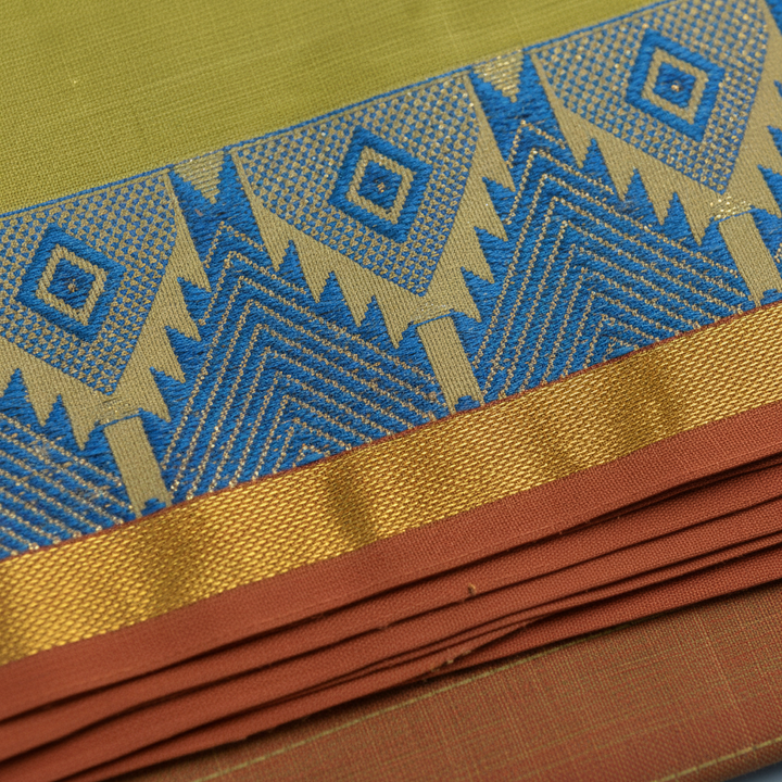 KUBERAN PASTEL GREEN COTTON SAREE