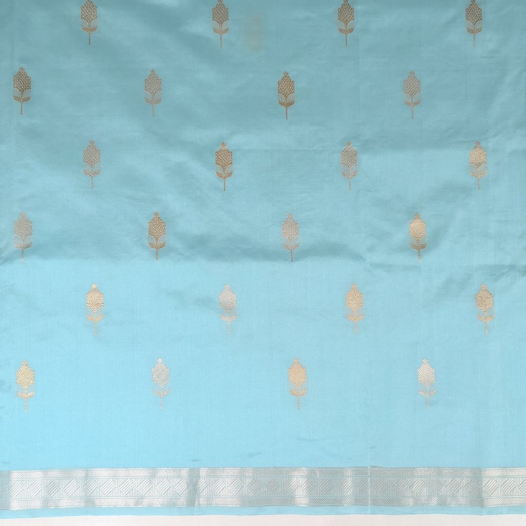 Kuberan Blue Pure Banarasi Silk Saree