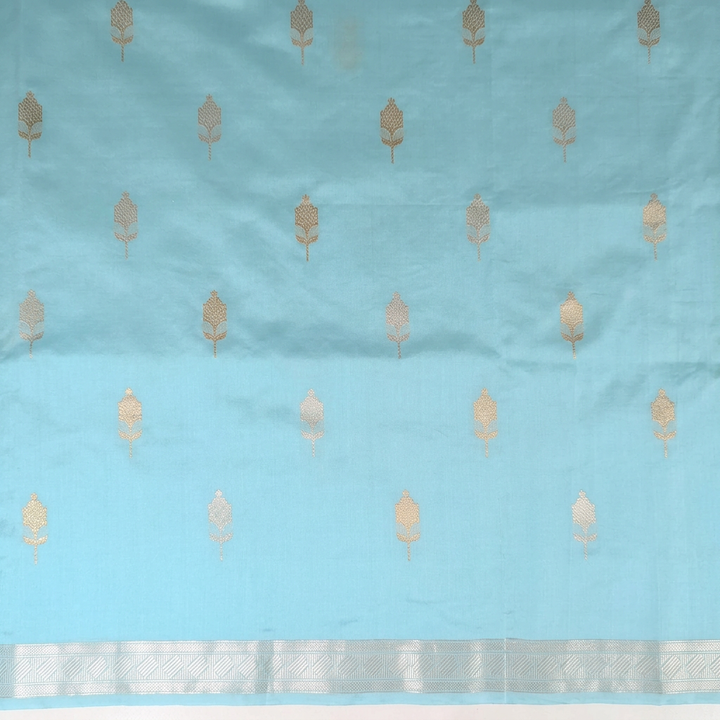 Kuberan Blue Pure Banarasi Silk Saree