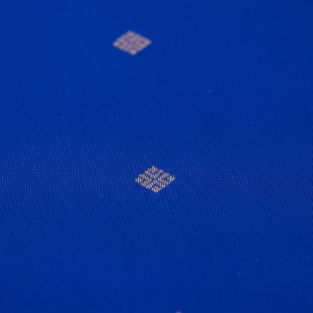 KUBERAN BLUE MYSORE SILK CREPE SAREE