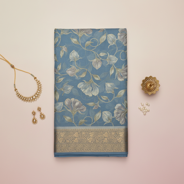 KUBERAN BLUE FANCY SAREE