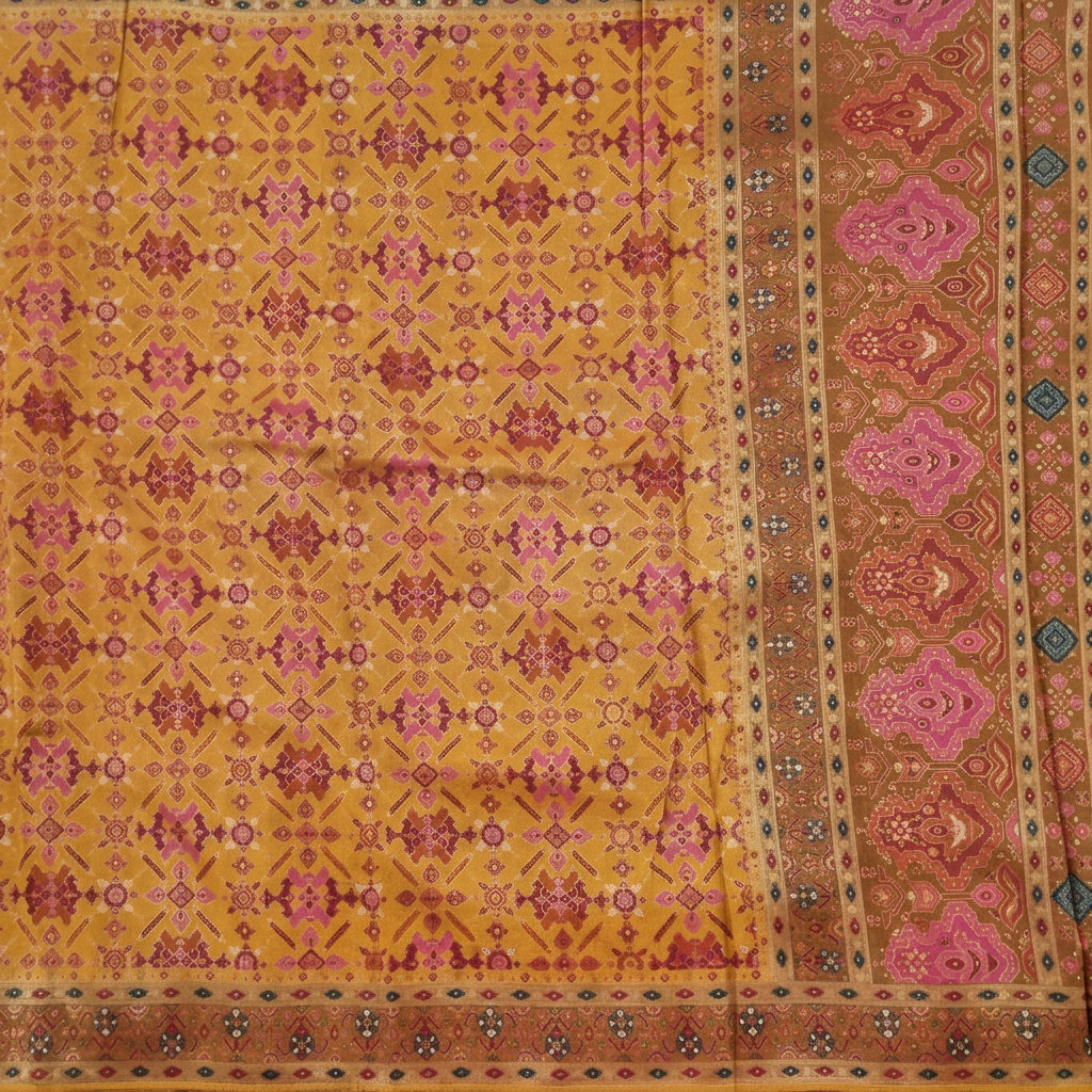KUBERAN YELLOW RAW SILK SAREE