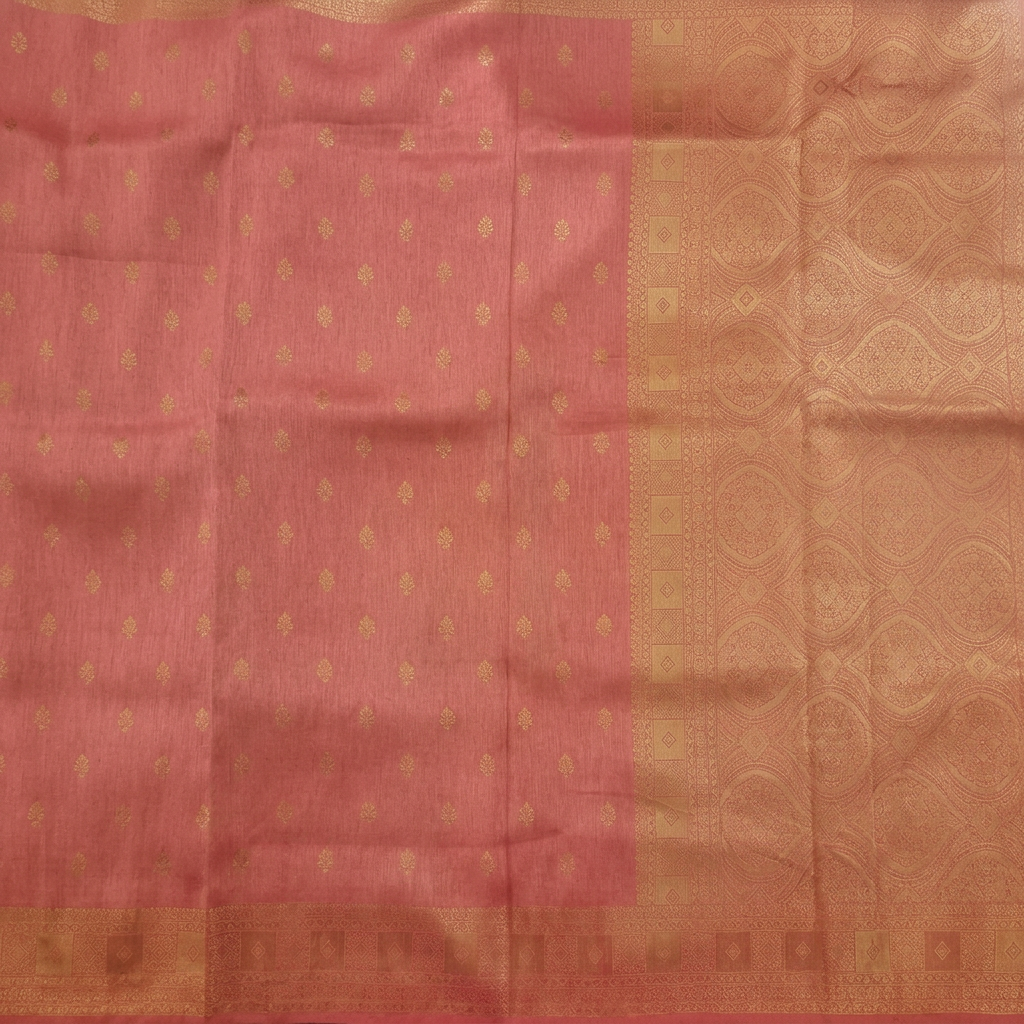 KUBERAN PINK RAW SILK SAREE