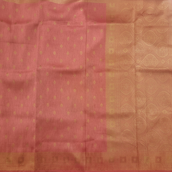 KUBERAN PINK RAW SILK SAREE