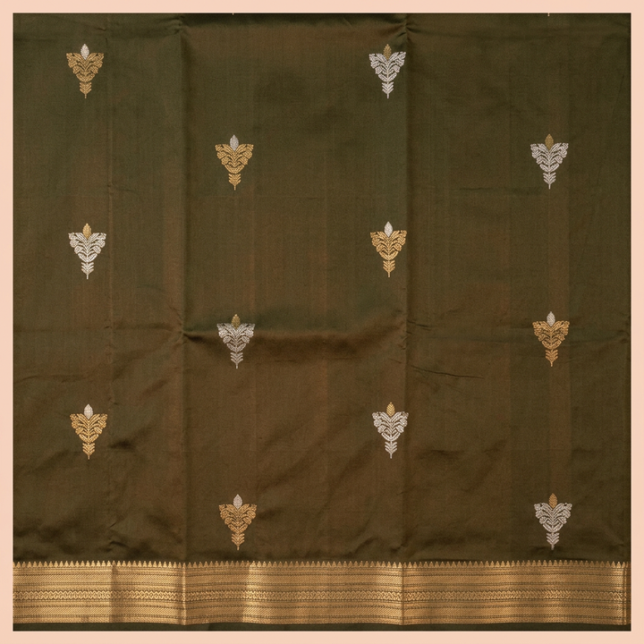 Kuberan Green Pure Banarasi Silk Saree