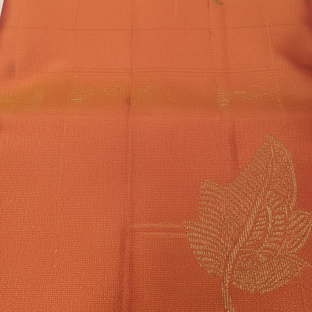 KUBERAN ORANGE WITH PINK PURE SILK SAREE